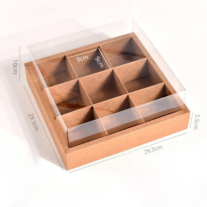5PCS Kraft Paper Lunch Boxes Picnic Camping Food Containers Bento Sushi Packing - S-5Pcs