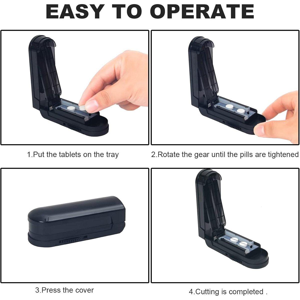 Pill Slicer Cutter Tablet Splitter Portable Pill Divider Medication Organizer