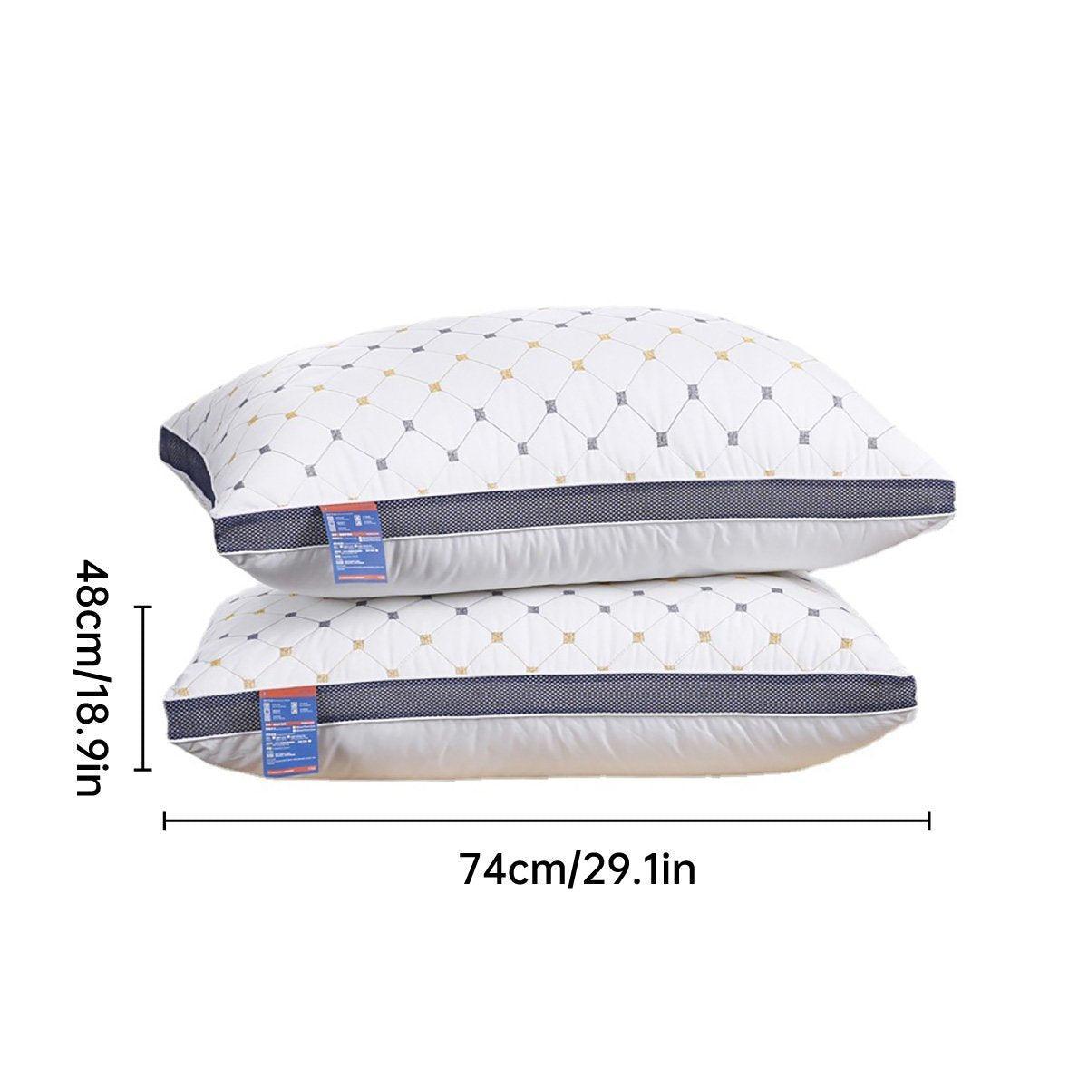 1/2PCS Hotel Style Polyester Fibre Pillow Washable High Rebound Support - 700g