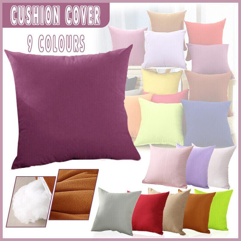 40x40cm Multicoloured Plain Solid Colour Cushion Cover Covers Decorative Pillow Case - Dark Purple