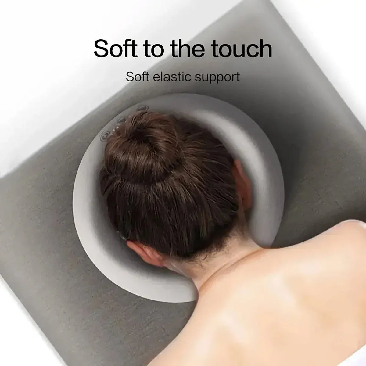Memory Foam Face Plank Pillow Support Pad Comfort Cushion for Spa and Massage - Grey