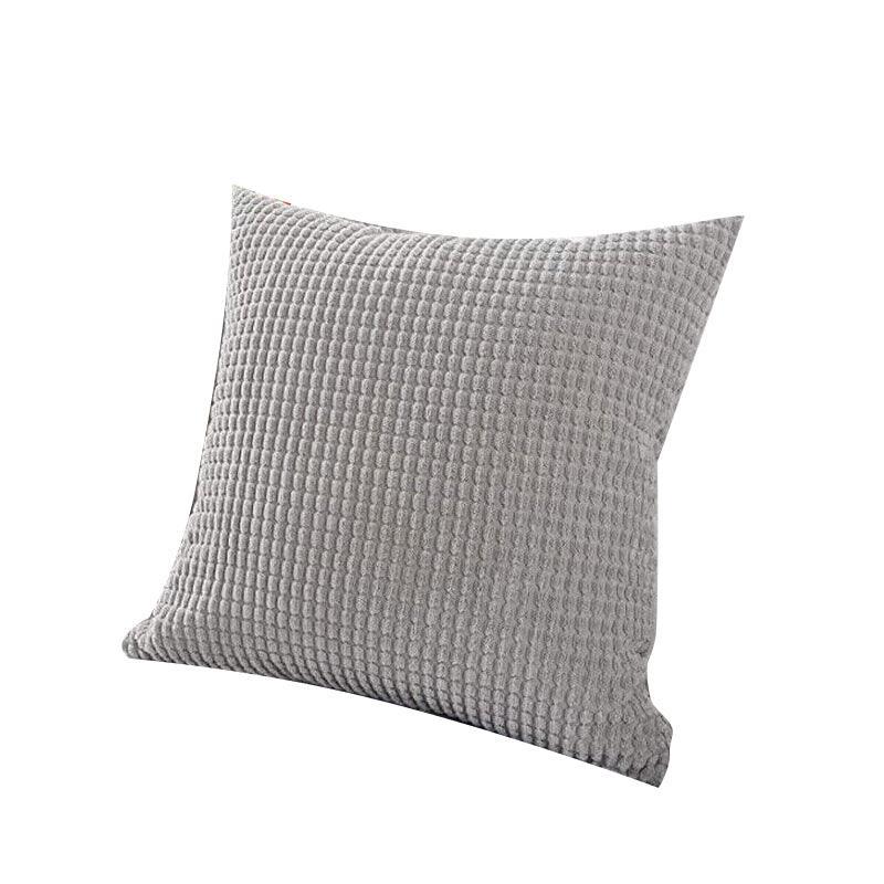 45X45 Plain Solid Colour Cushion Cover Decorative Pillow Case Home Multicoloured - Pink