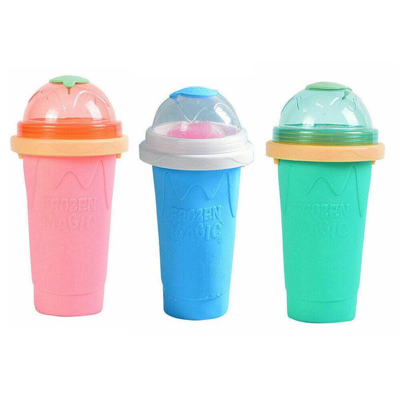 Slushie Maker Cup Quick Freeze Magic Squeeze Cup Milkshake Cup Ice Cream Maker - Blue