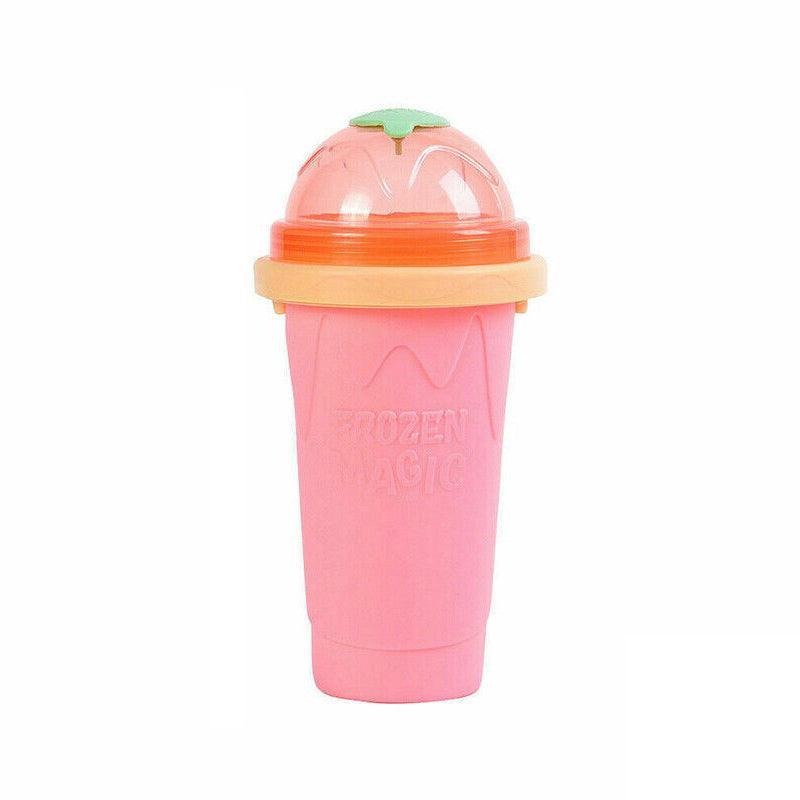 Slushie Maker Cup Quick Freeze Magic Squeeze Cup Milkshake Cup Ice Cream Maker - Green