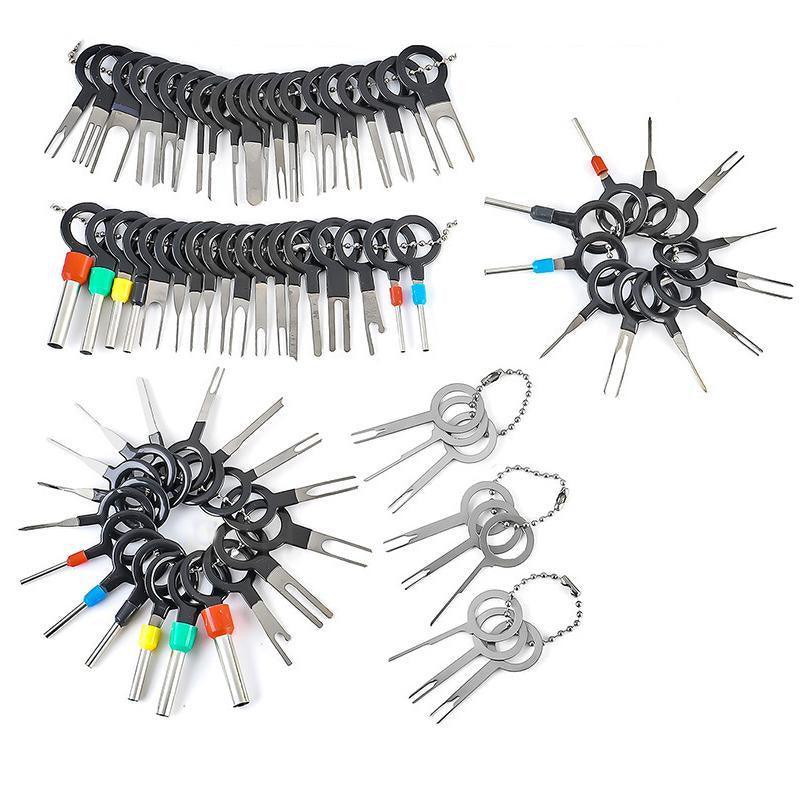 76Pcs/Set Pin Ejector Wire Kit Extractor Auto Terminal Removal Connector Tool