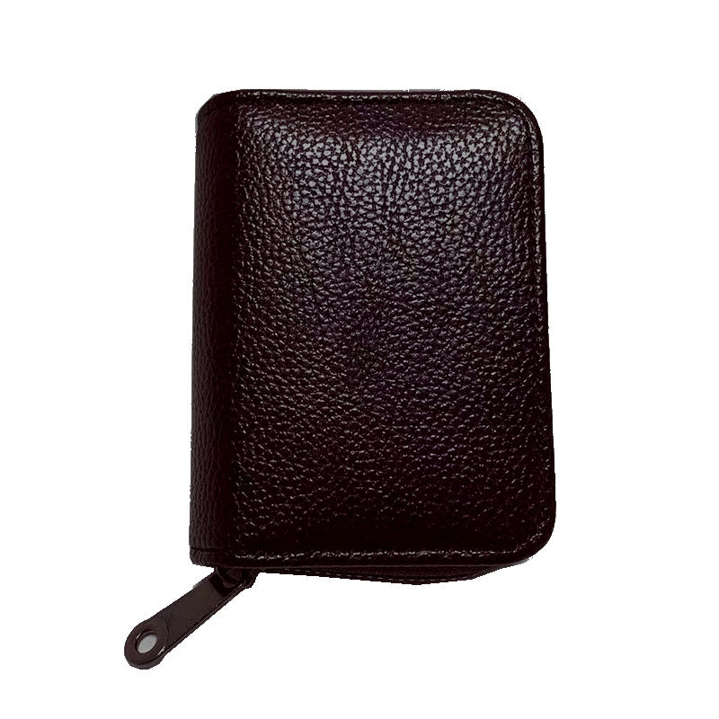 Compact Zipper Organ Card Cover Holder Wallet ID Bag Short Coin Purse Pockets - Pink