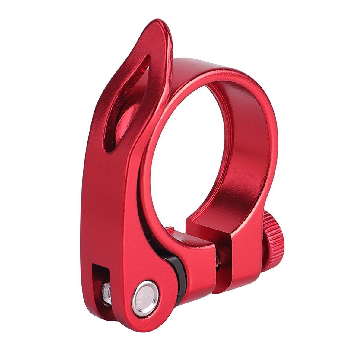 Quick Release Bicycle Seat Tube Clamp Multi Color Lever Lock Cycling Accessories - Silver-3-1