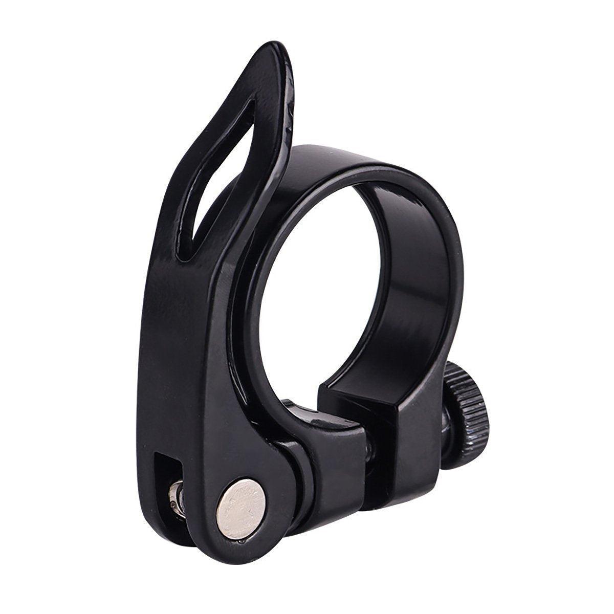 Quick Release Bicycle Seat Tube Clamp Multi Color Lever Lock Cycling Accessories - Silver-3-1