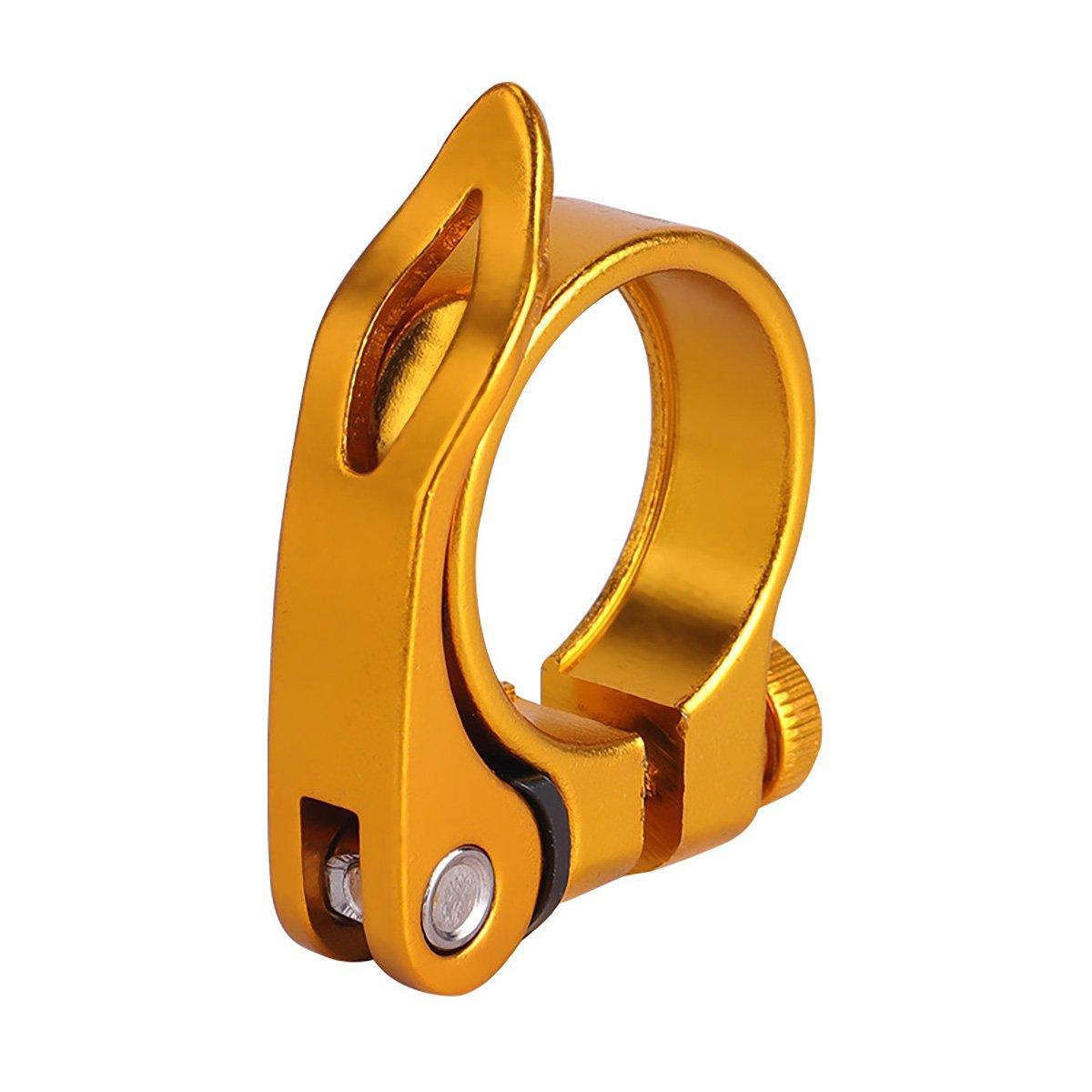 Quick Release Bicycle Seat Tube Clamp Multi Color Lever Lock Cycling Accessories - Silver-3-1
