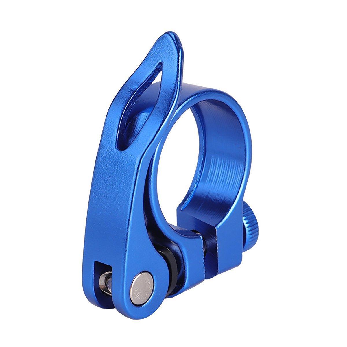 Quick Release Bicycle Seat Tube Clamp Multi Color Lever Lock Cycling Accessories - Silver-3-1