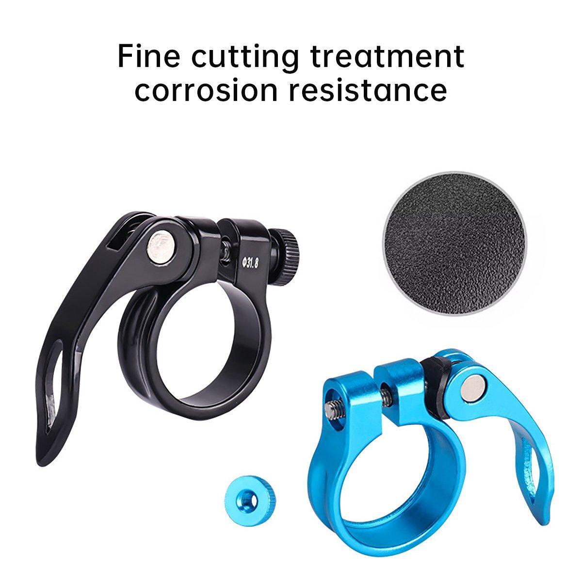 Quick Release Bicycle Seat Tube Clamp Multi Color Lever Lock Cycling Accessories - Silver-3-4