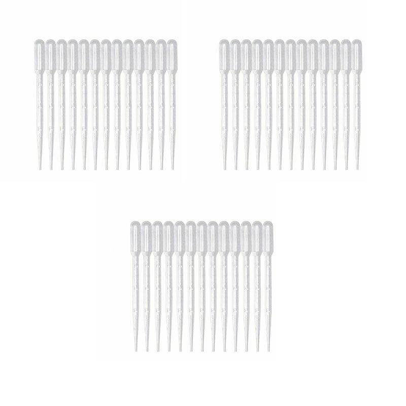 100X 3ml Disposable Graduated Plastic Pipettes for Liquid Transfer - 100PCS