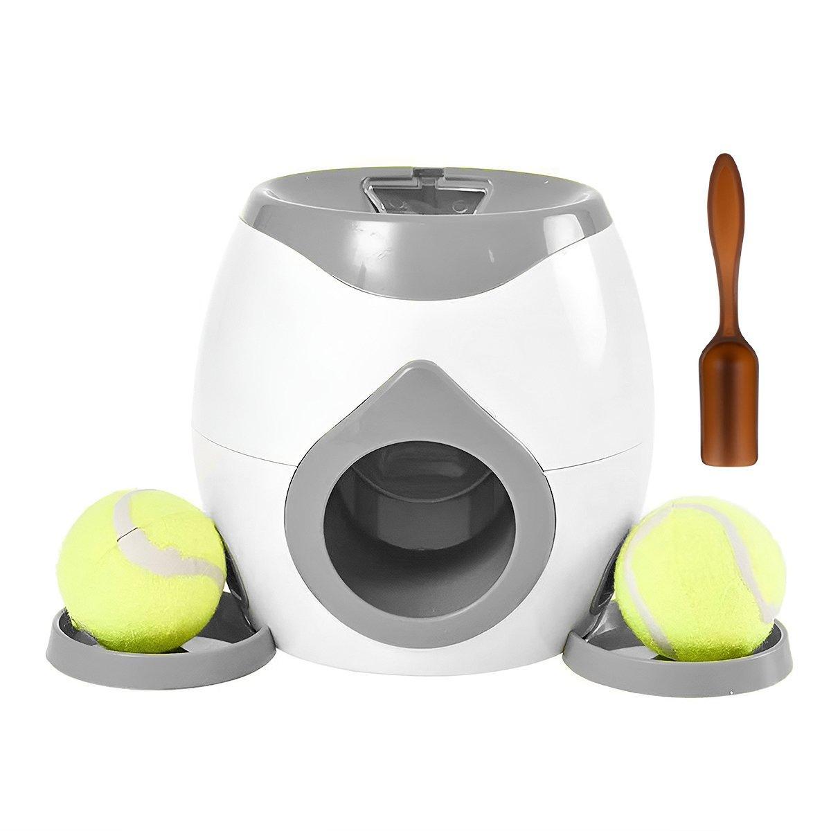 Interactive Dog Toy Tennis Feeder Machine for Training and Treat Rewards - Green