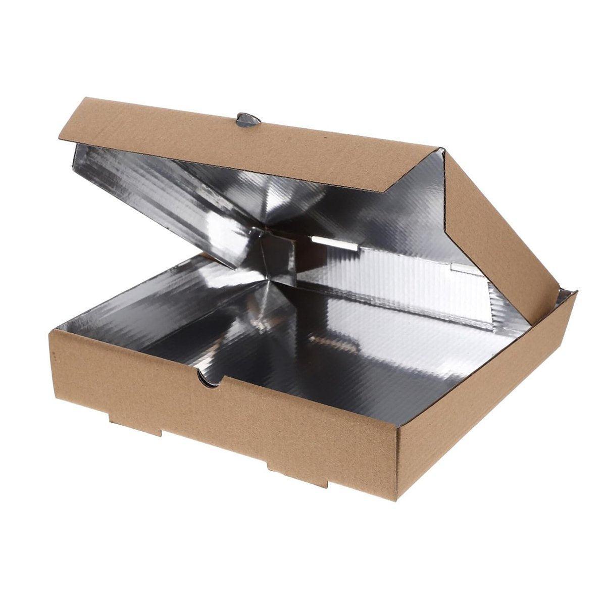 50pcs Aluminum Foil Pizza Packaging Paper Boxes Durable Food Storage Containers - 11inch