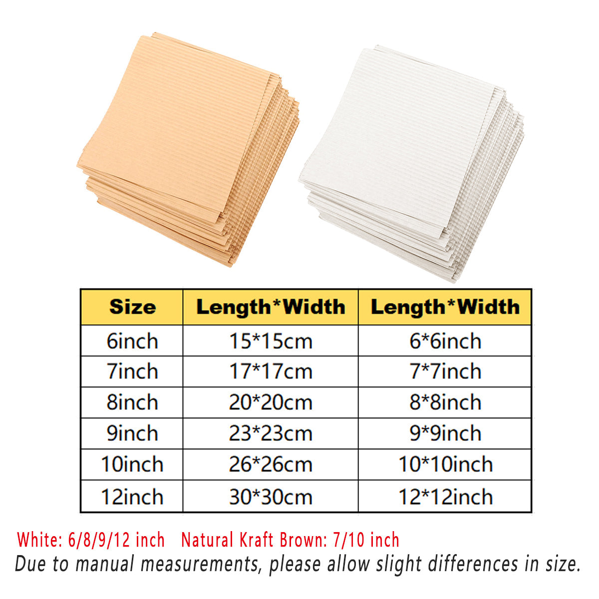 100PCS Pizza Box Pads Greaseproof Paper Food Liners Oil Resistant Pizza Mat - 10inch