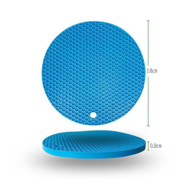 2Pcs Silicone Pot Holder Trivet Mat Hot Pads Non-Slip Heat Resistant Bpa Free