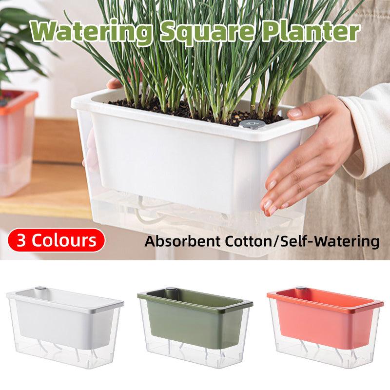 Balcony Vegetable Pot Planter Lazy Self Priming Flower Pot for Indoor Gardening - Green