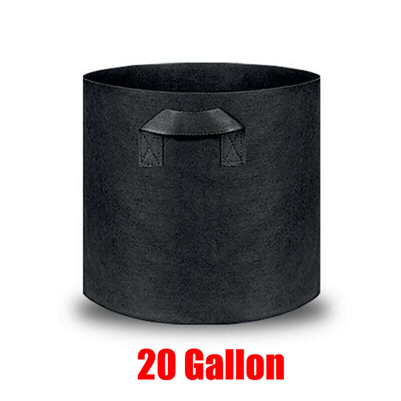 10 Pack Breathable Fabric Plant Grow Pots 2 to 20 Gallon Sizes - 20 Gallon-10PCS