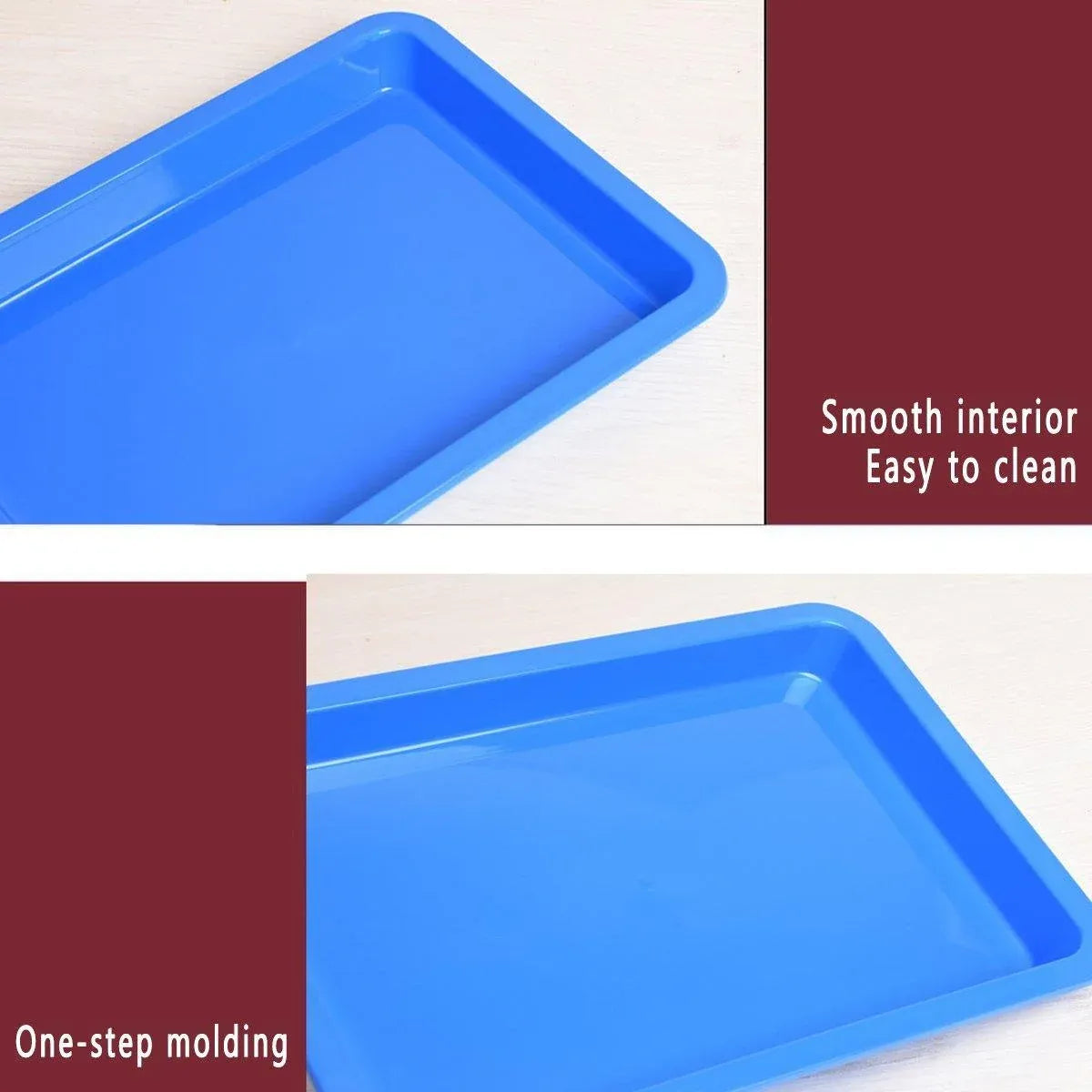 5-Piece Assorted Colour Plastic Tray Set