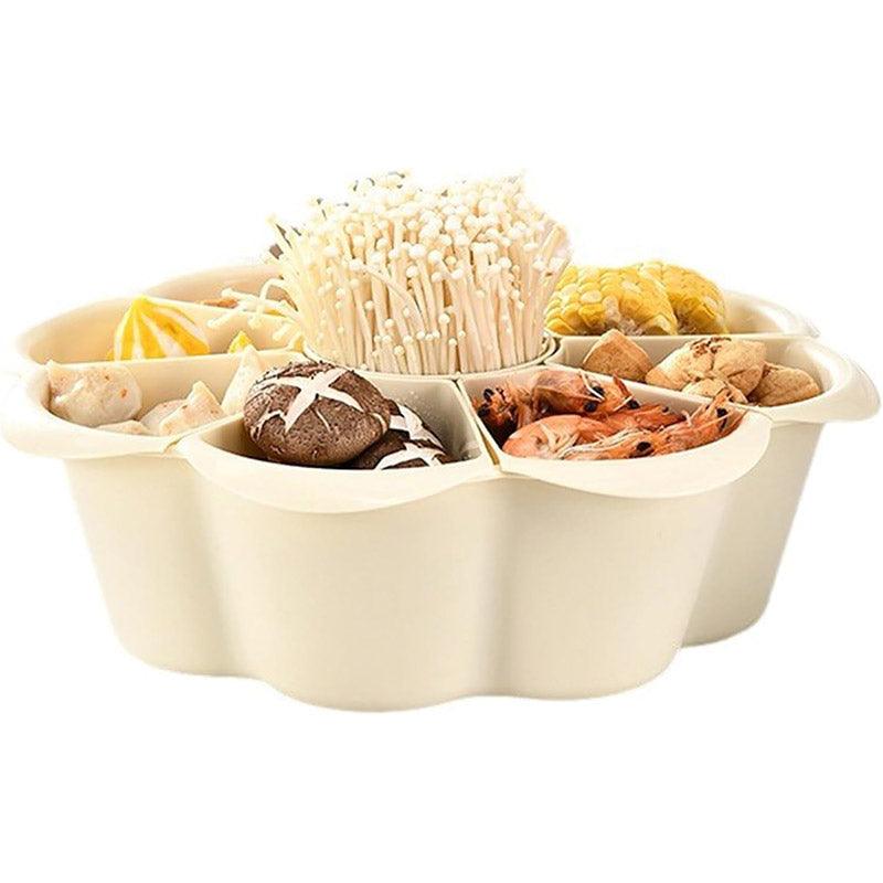 Multifunctional Hot Pot Platter 9 Grid Serving Dish Vegetable Snack Plate Tray