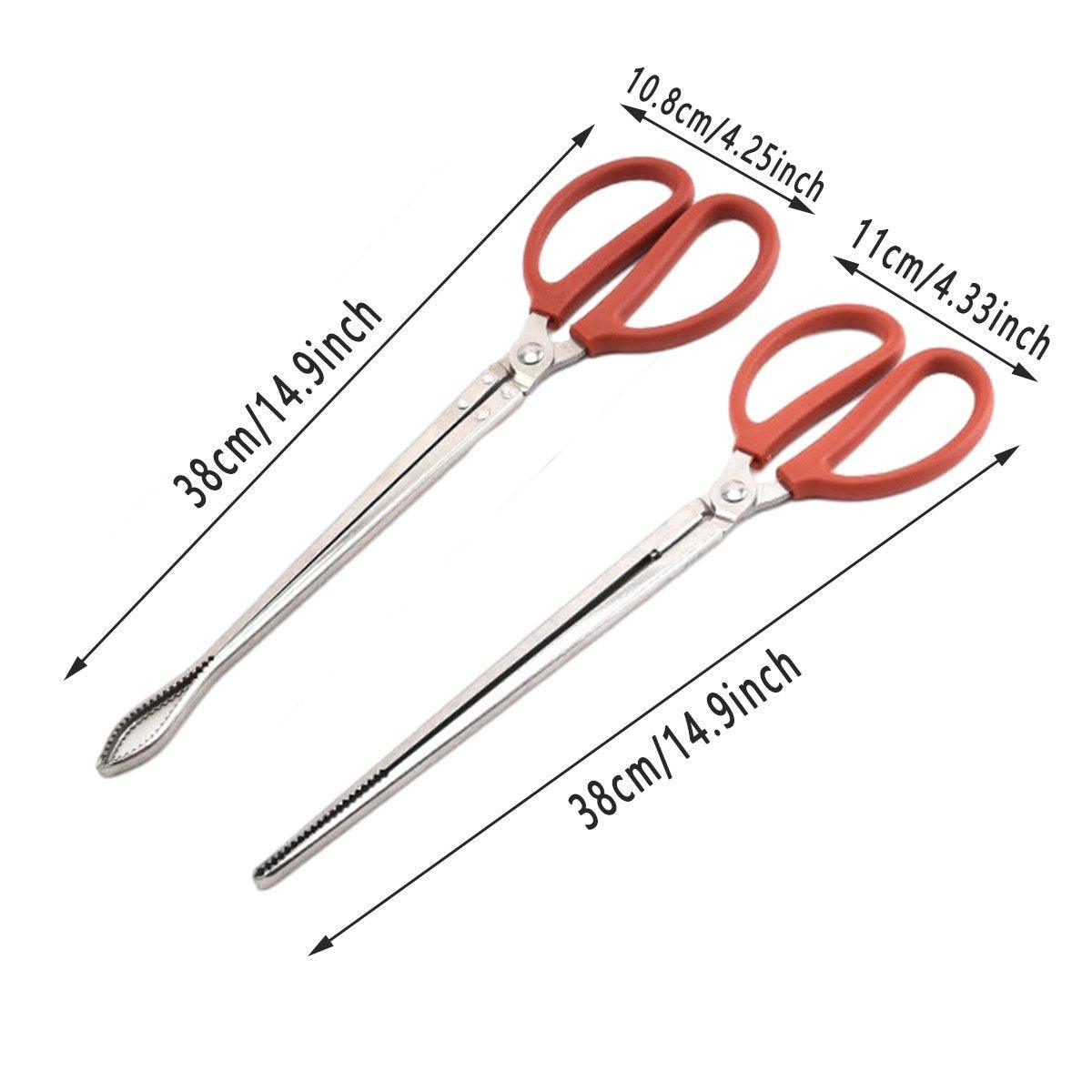 2pcs Heavy Duty Stainless Steel Fishing Clamps Trash Catching Marine Tools