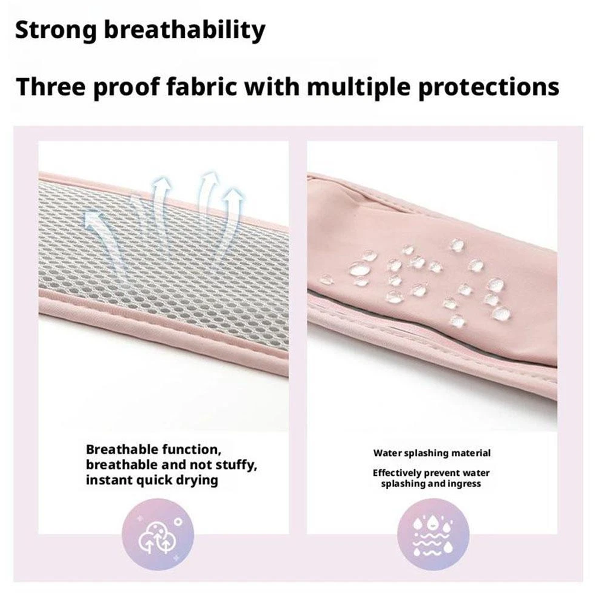 Running Waist Bag Mobile Phone Holder Fitness Sports Small Pouch Adjustable Belt - Dusty Pink