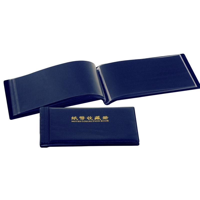 Navy BankNote 40 Pages Album Stock Collection Storage Currency Holder Pocket