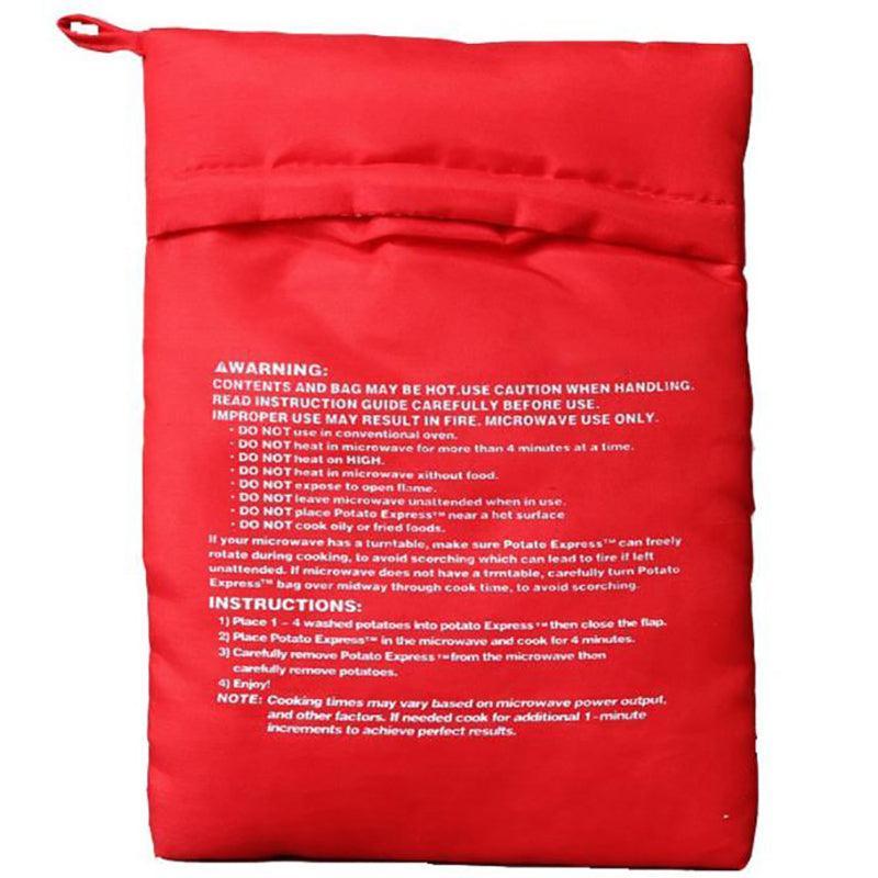 2X Microwave Baked Potato Corn Cooking Bag Reusable Washable Corn Cooker Express