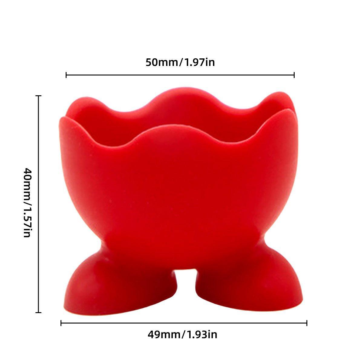 7PCS Breakfast Serving Cups Holders Set Boiled Egg Kitchen Silicone Egg Cup