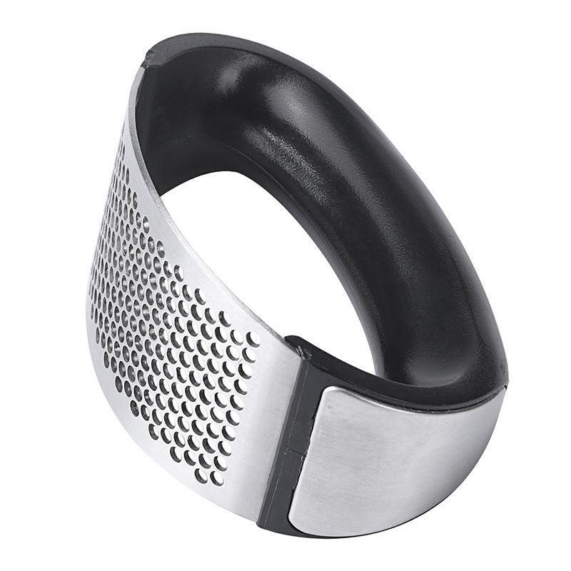Stainless Steel Garlic Masher Press Crusher Squeezer Masher Kitchen Gadget Au - Black