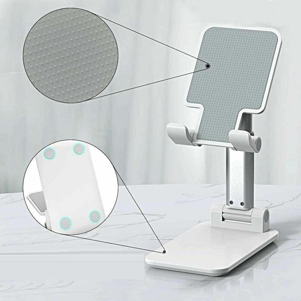 Foldable Adjustable Universal Desk Stand Holder For Mobile Phone Tablet Portable - Pink