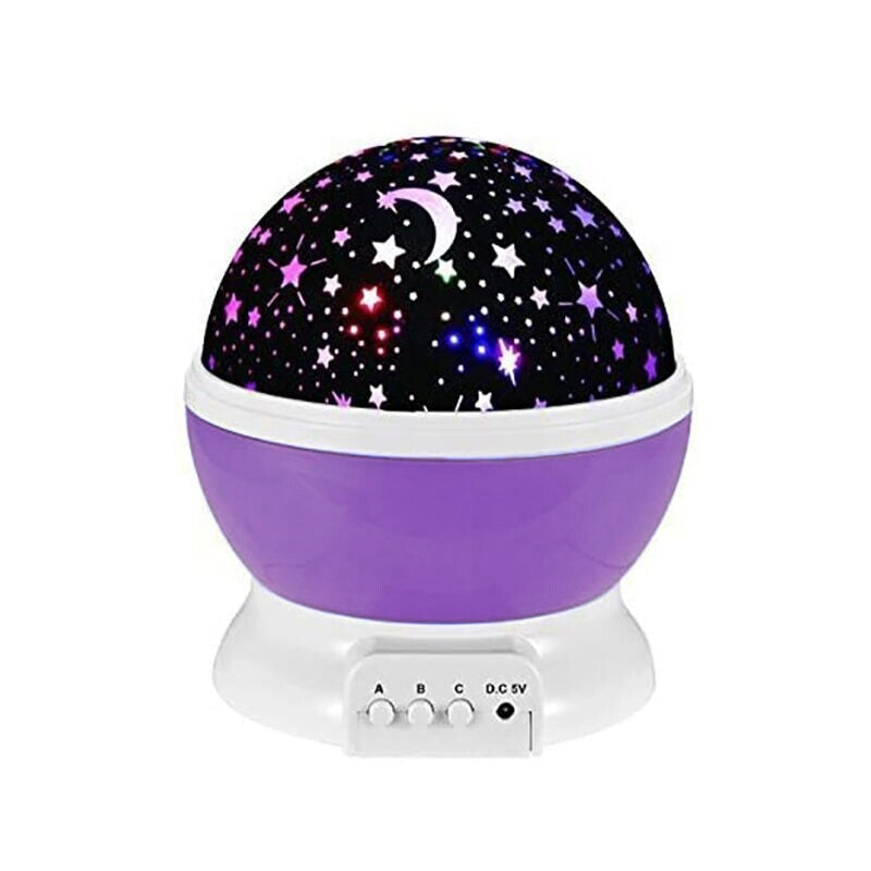 LED Night Star Galaxy Projector Rotating Lamp for Bedroom Ambience and Gift Use - White