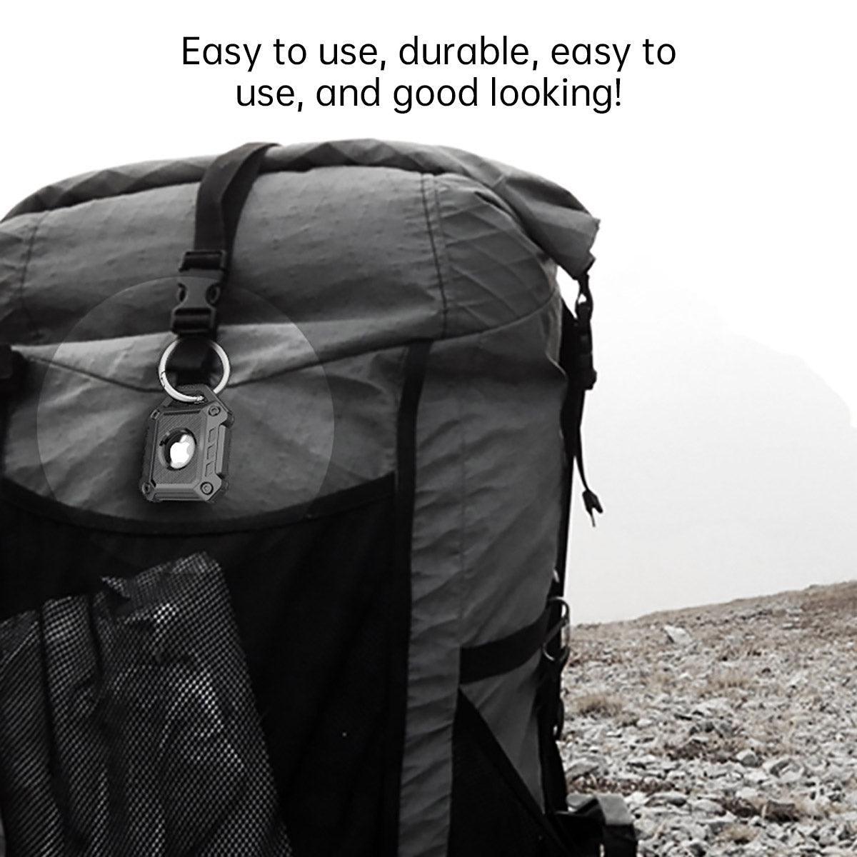 Waterproof Apple AirTag Protective Case TPU Cover Air Tag Tracker Loop Holder - Green