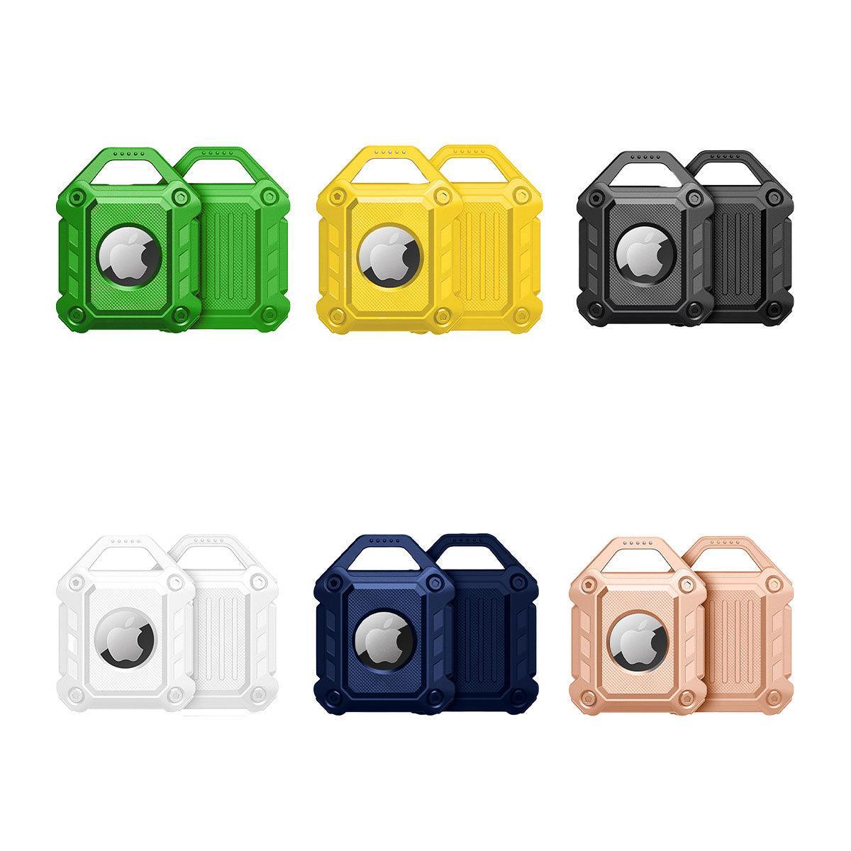 Waterproof Apple AirTag Protective Case TPU Cover Air Tag Tracker Loop Holder - Yellow