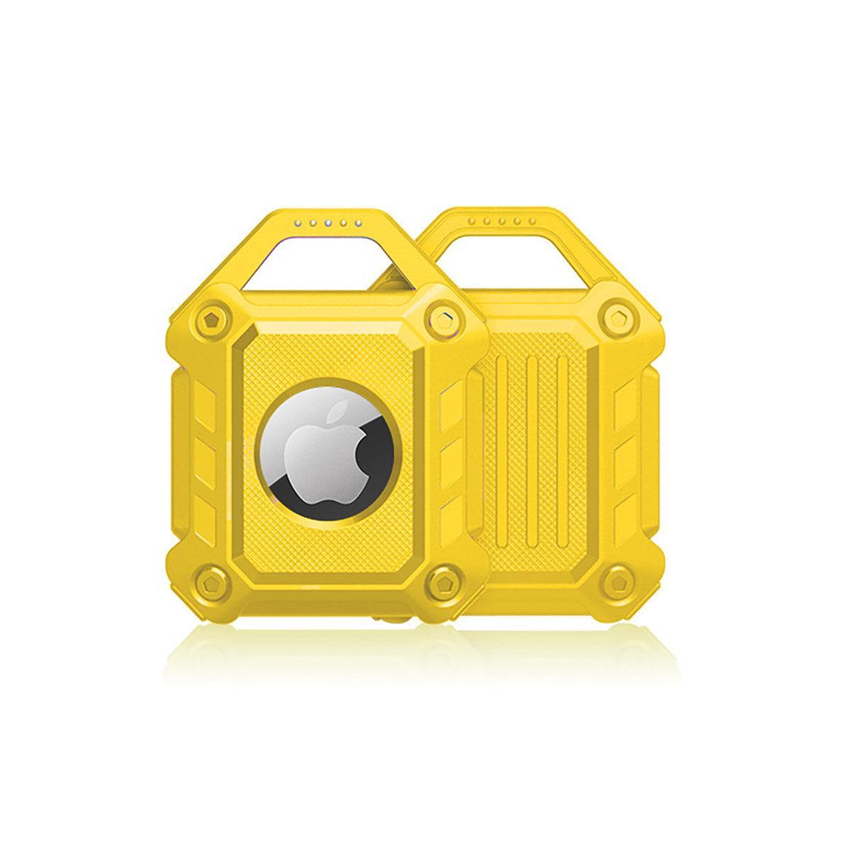 Waterproof Apple AirTag Protective Case TPU Cover Air Tag Tracker Loop Holder - Yellow