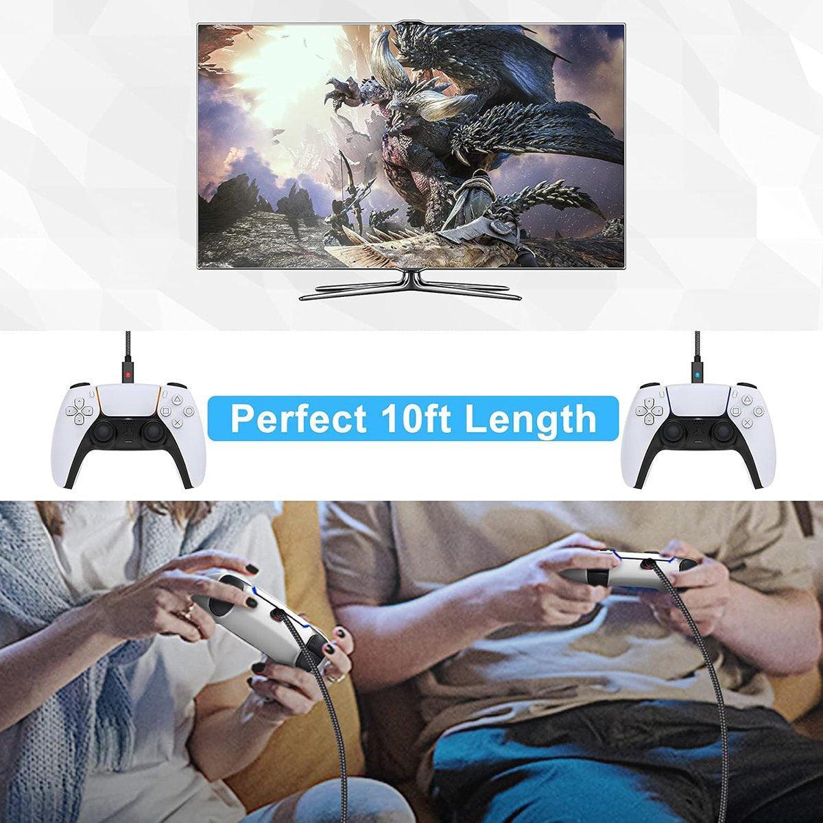 For PS5 Controller 3M USB Type-C Braided Fast Charging Cable for PS5 NS PRO