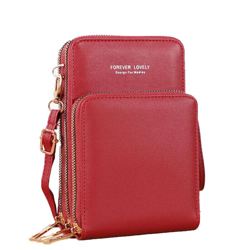 Women Crossbody Phone Purse Touch Screen Bag Rfid Blocking Wallet Shoulder Strap - Grey