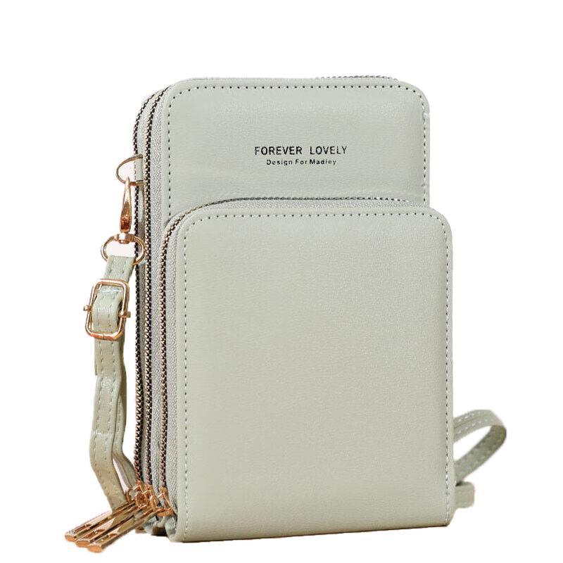 Women Crossbody Phone Purse Touch Screen Bag Rfid Blocking Wallet Shoulder Strap - Grey