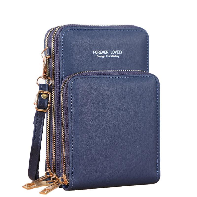 Women Crossbody Phone Purse Touch Screen Bag Rfid Blocking Wallet Shoulder Strap - Grey