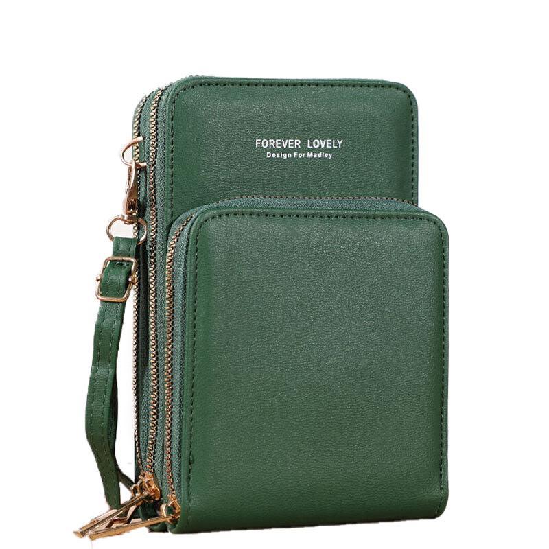 Women Crossbody Phone Purse Touch Screen Bag Rfid Blocking Wallet Shoulder Strap - Red