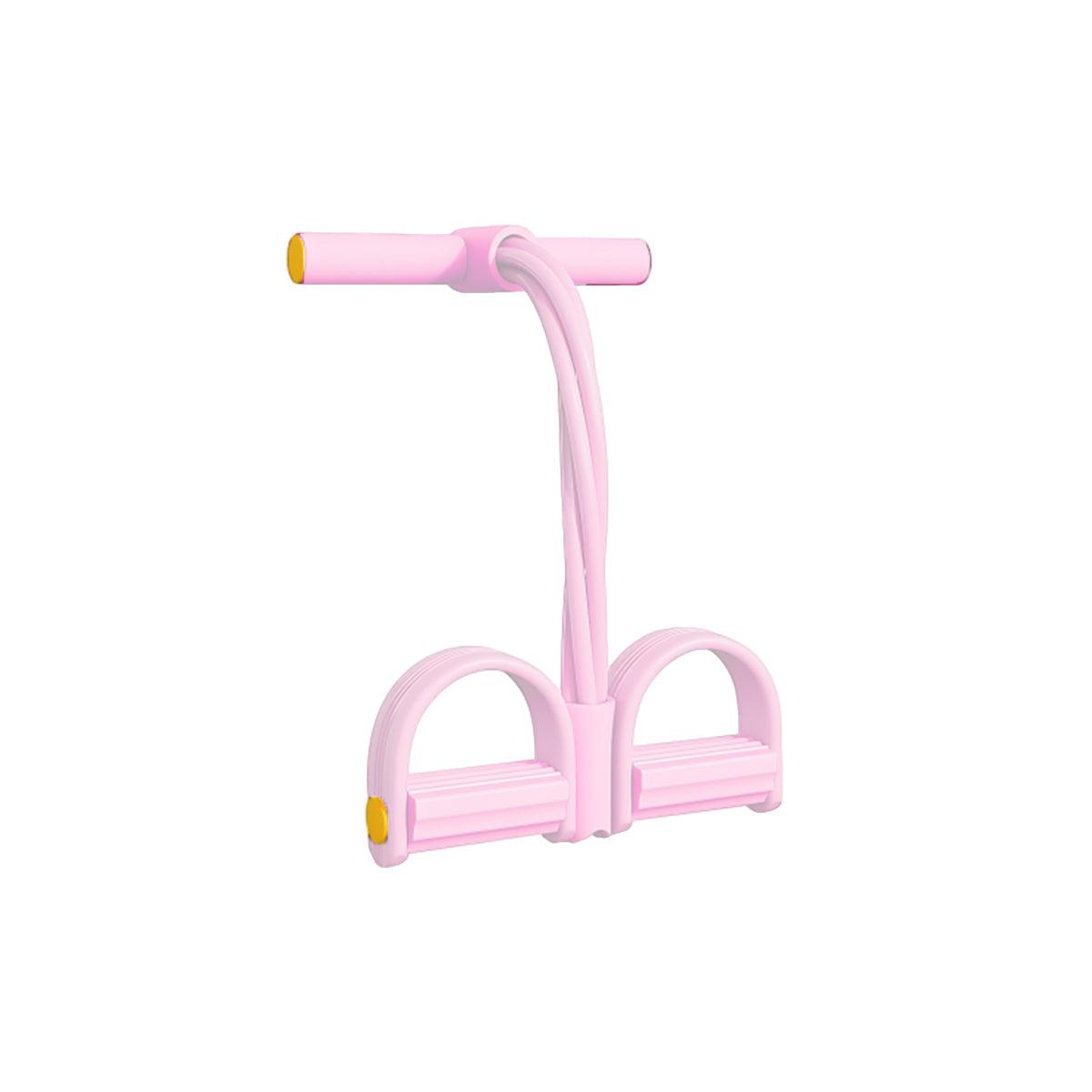 Multi-Function Exercise Tension Rope Foot Pedal Resistance Fitness Pull Bands - Red