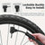 Portable Bicycle Pump Mini Inflatable Tube Pump Tire Inflator for Bike Cycling - Silver