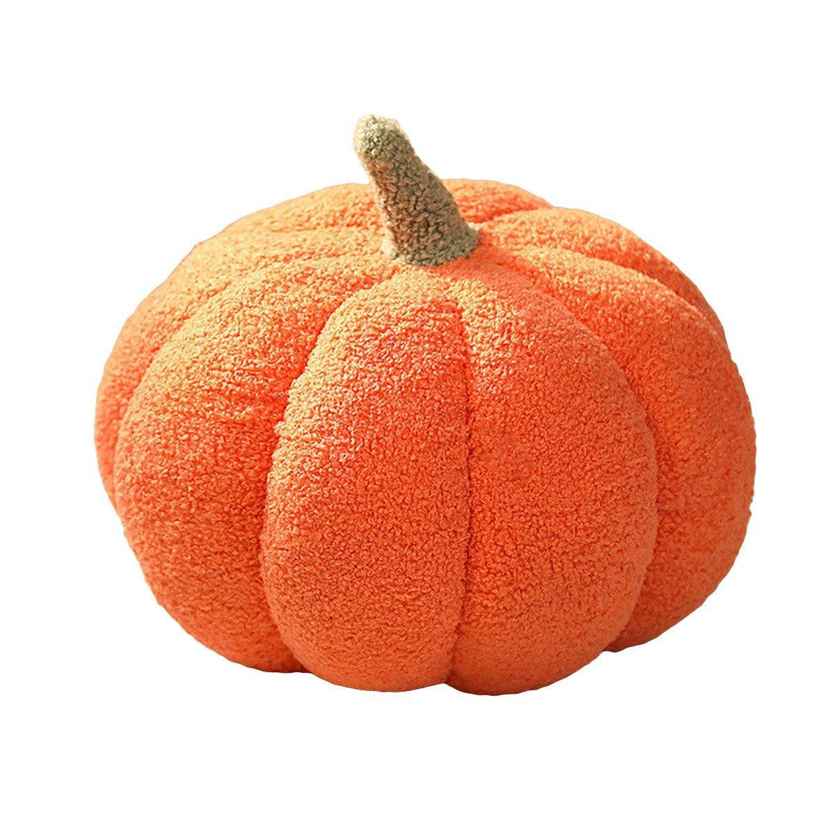 Soft Plush Pumpkin Pillow Cushion Sofa Living Room Bay Window Decor Indoor Toy - Brown