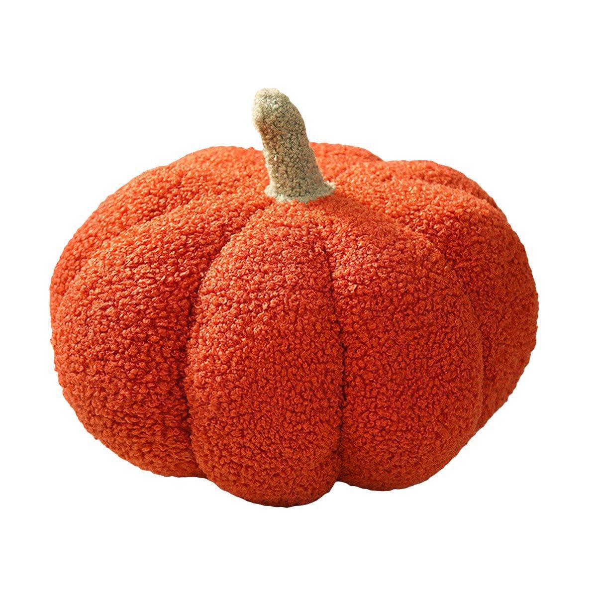 Soft Plush Pumpkin Pillow Cushion Sofa Living Room Bay Window Decor Indoor Toy - Brown