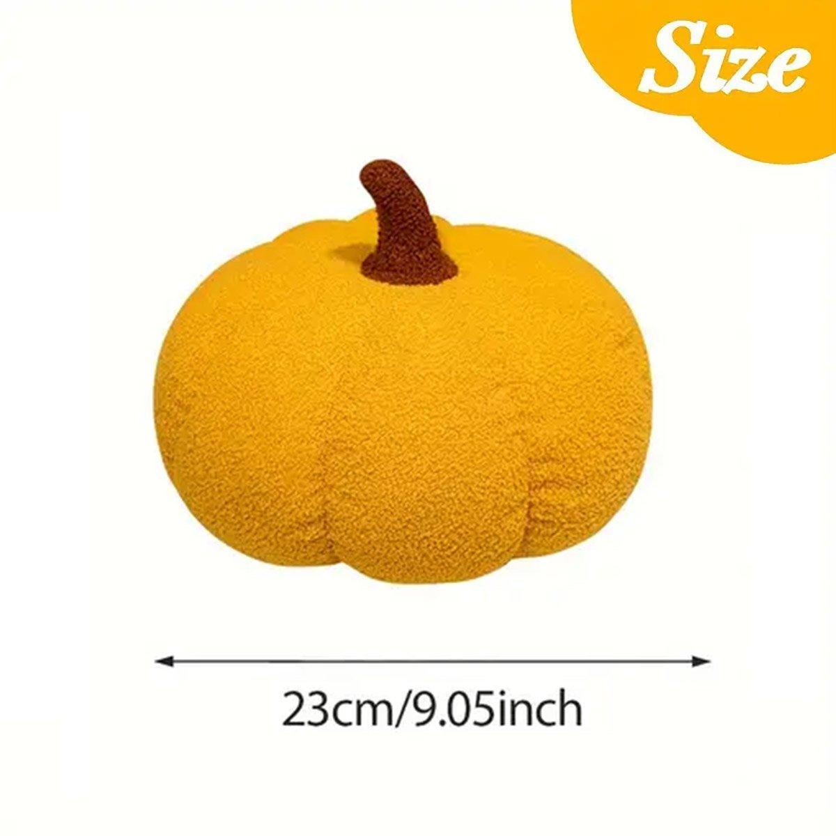 Soft Plush Pumpkin Pillow Cushion Sofa Living Room Bay Window Decor Indoor Toy - Yellow