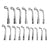 6-23mm L Shaped Socket Wrench Elbow Multi Size Hardware Repair Tool Set - 17mm