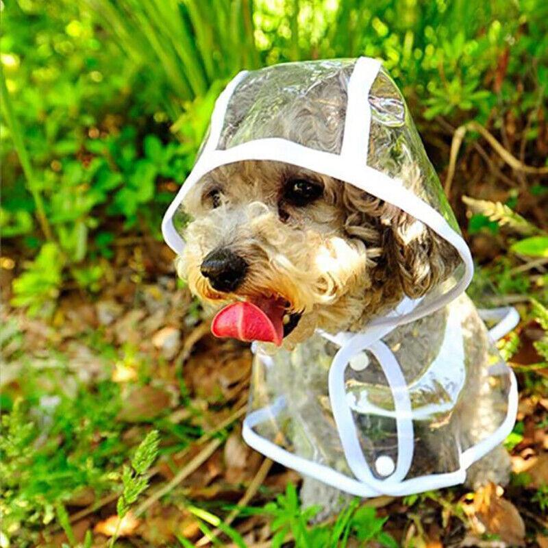 Puppy Waterproof Pet Dog Raincoat Jacket Clothes Vest Rain Coat Outdoor Hoodies White - M