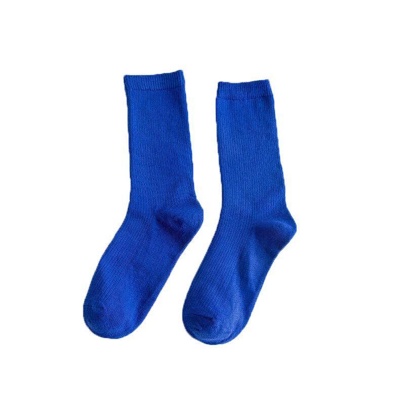 Olid Pure Colour Formal Socks Cotton Fashion Casual Breathable Crew Socks - Green 1 Pair