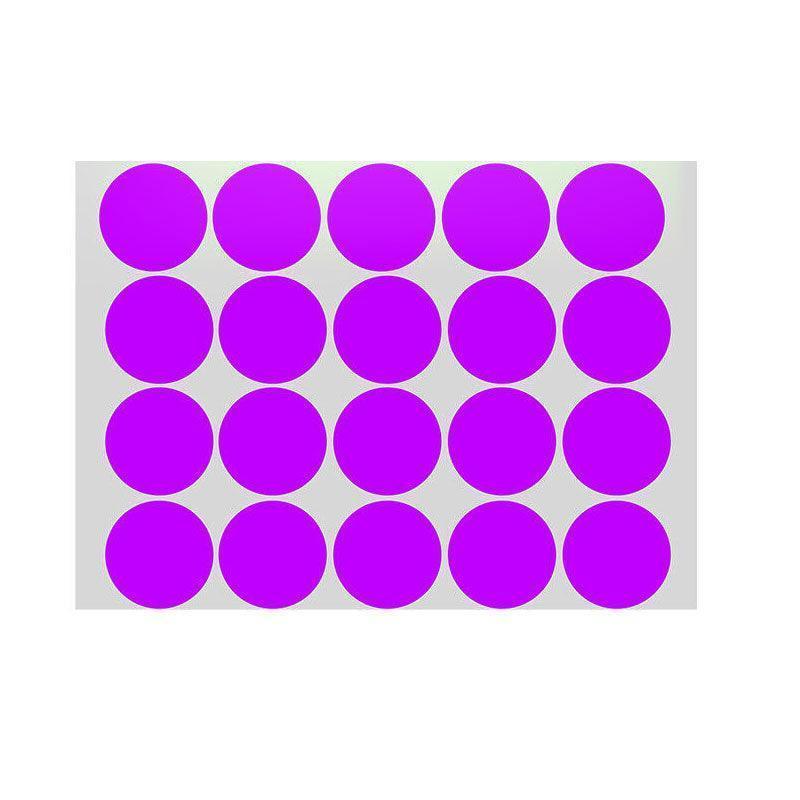 Purple Assorted Sizes Colour Sticker Dots Adhesive Round Labels Circular Spot Scrapbook - 8mm*260 Dots