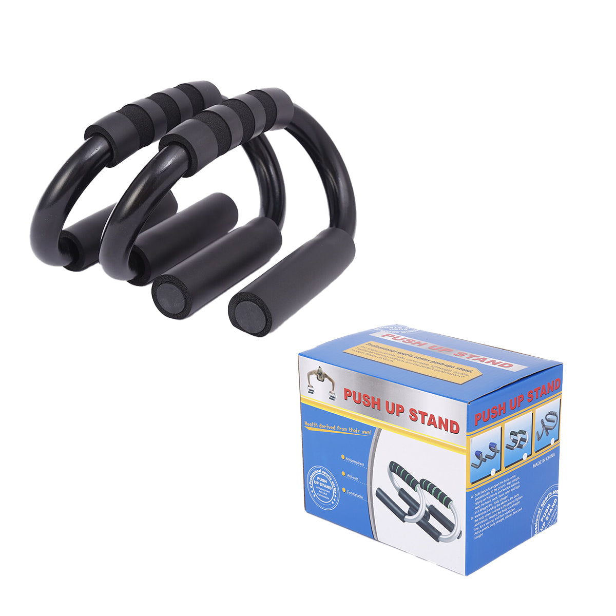 Push Up Bar Stand S Shape Home Workout Arm Chest Trainer Indoor Fitness Tool